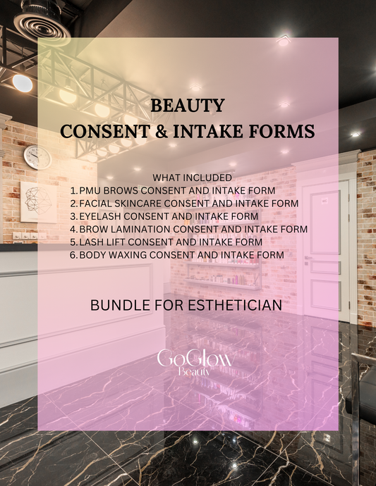 Beauty Consent and Intake Forms for Salons and Professionals.