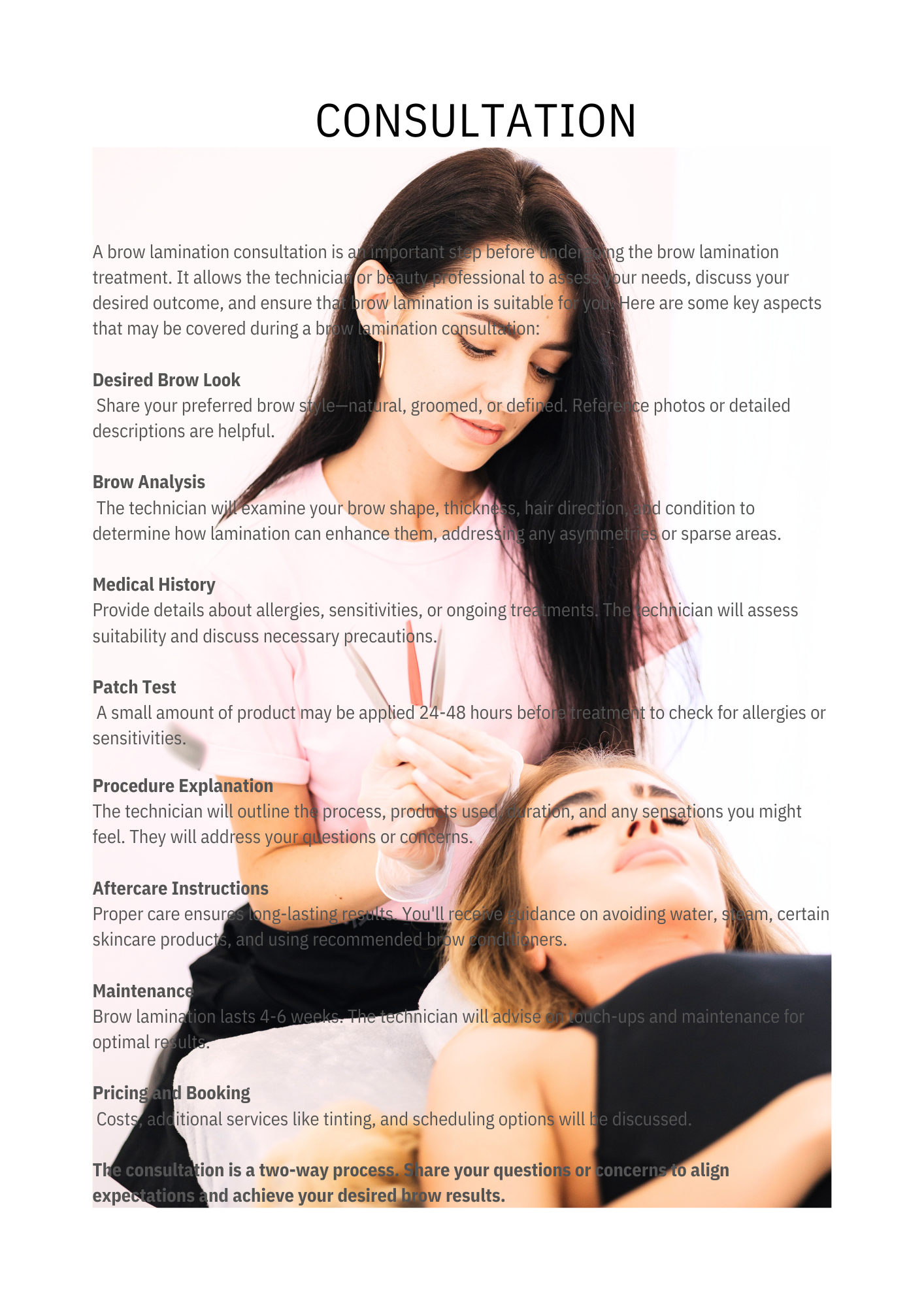 BROWS LAMINATION TRAINING MANUAL
