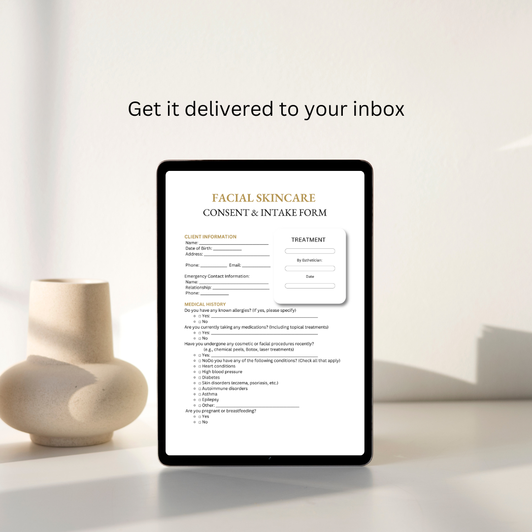 FACIAL SKINCARE DIGITAL CONSENT FORMS