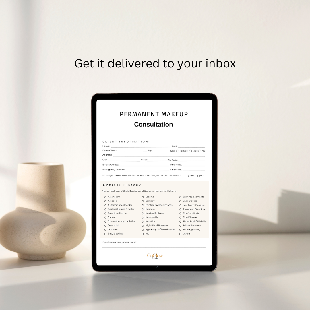 PMU BROWS DIGITAL CONSENT FORMS