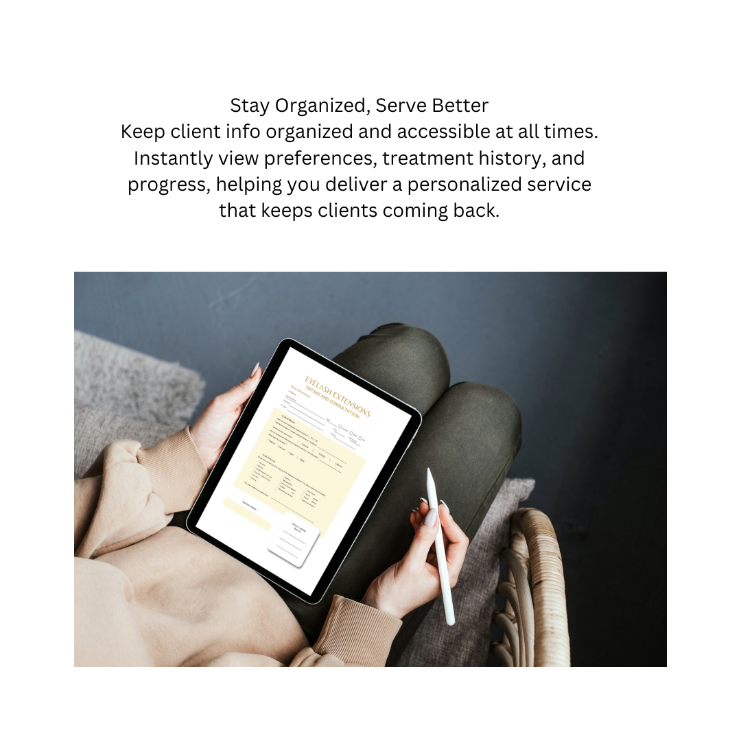 EYELASH EXTENSIONS DIGITAL CONSENT FORMS