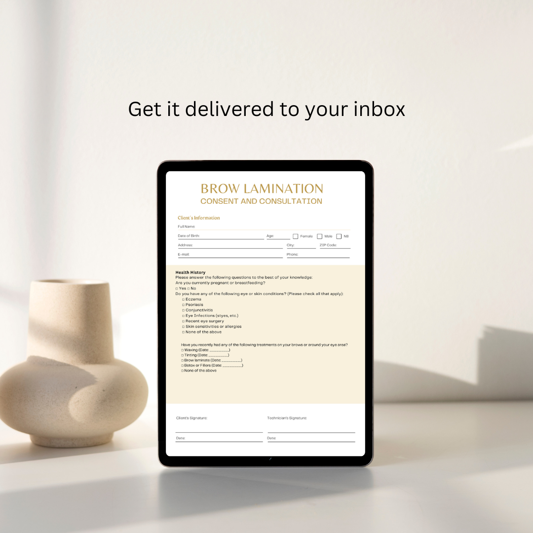BROW LAMINATION DIGITAL CONSENT FORMS